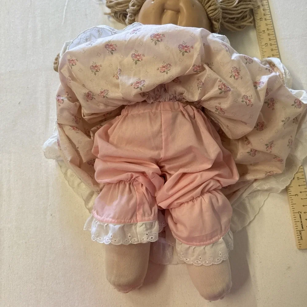 Authentic Cabbage Patch Kid Blonde Hair‎ Green Eyes Doll 1983 Black Signature KT
